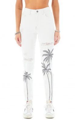 CARMAR JEANS ALEXANDER RHINESTONE PALM TREE JEAN