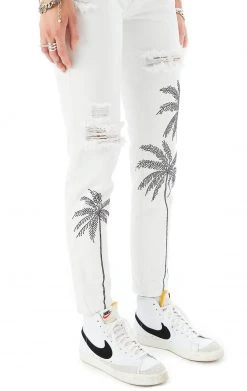 CARMAR JEANS ALEXANDER RHINESTONE PALM TREE JEAN