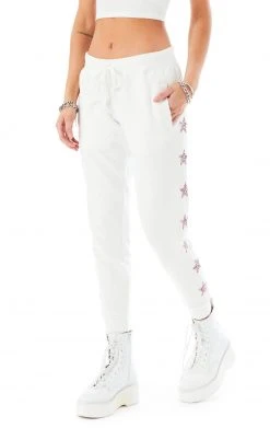 CARMAR PINK STAR PATCH SWEATPANTS
