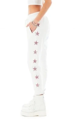 CARMAR PINK STAR PATCH SWEATPANTS