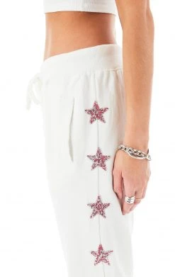 CARMAR PINK STAR PATCH SWEATPANTS