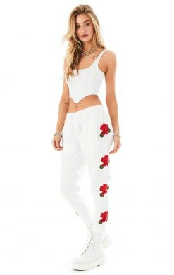 CARMAR ROSE EMBROIDERED SWEATPANTS