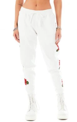 CARMAR ROSE EMBROIDERED SWEATPANTS