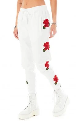 CARMAR ROSE EMBROIDERED SWEATPANTS