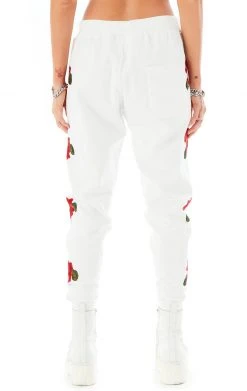 CARMAR ROSE EMBROIDERED SWEATPANTS