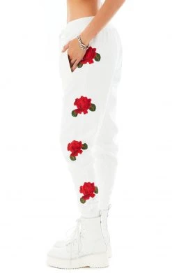 CARMAR ROSE EMBROIDERED SWEATPANTS