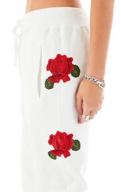 CARMAR ROSE EMBROIDERED SWEATPANTS