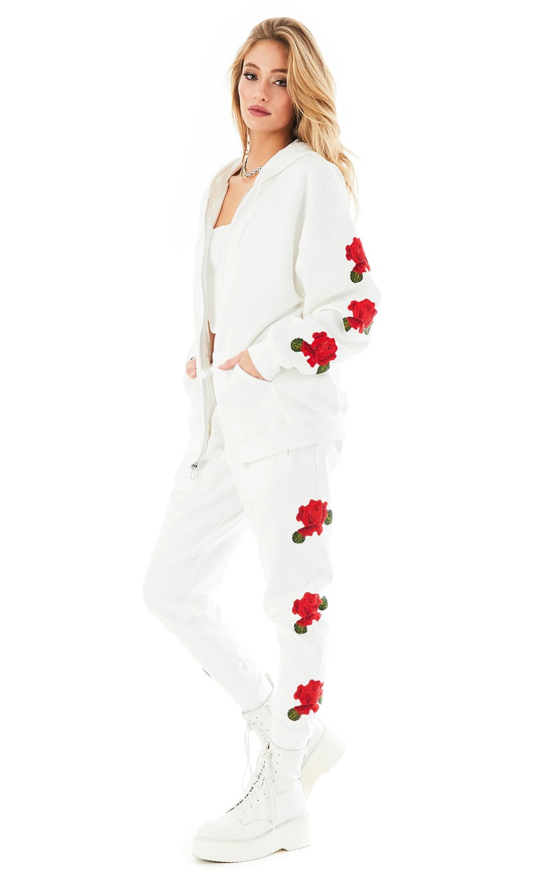 CARMAR ROSE EMBROIDERED SWEATPANTS 4 CARMAR ROSE EMBROIDERED SWEATPANTS