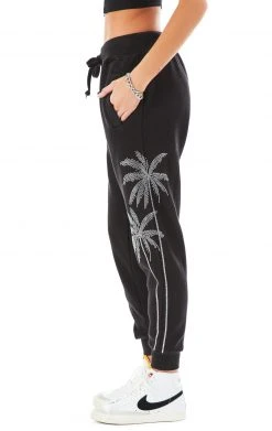 CARMAR RHINESTONE PALM TREE SWEATPANTS