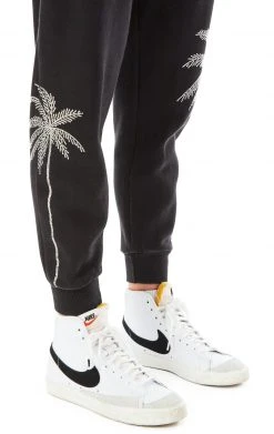 CARMAR RHINESTONE PALM TREE SWEATPANTS