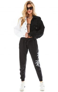 CARMAR RHINESTONE PALM TREE SWEATPANTS