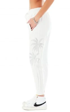 CARMAR RHINESTONE PALM TREE SWEATPANTS