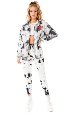 CARMAR RHINESTONE HEART TIE DYE SWEATPANTS