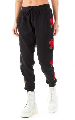 CARMAR ROSE EMBROIDERED SWEATPANTS 10 CARMAR ROSE EMBROIDERED SWEATPANTS