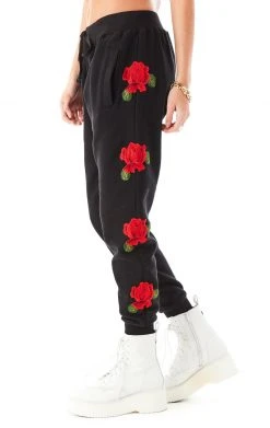 CARMAR ROSE EMBROIDERED SWEATPANTS