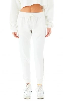 CARMAR RHINESTONE STRIP SWEATPANTS