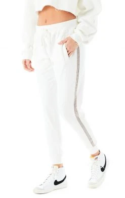 CARMAR RHINESTONE STRIP SWEATPANTS
