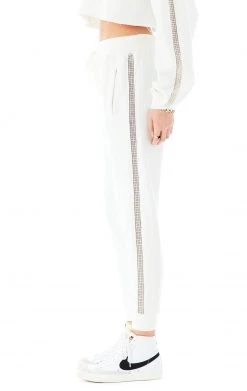 CARMAR RHINESTONE STRIP SWEATPANTS
