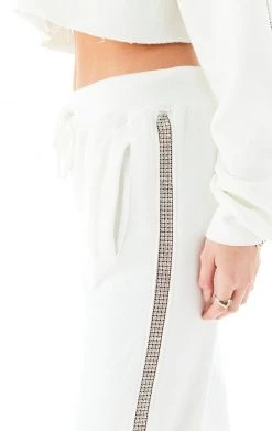 CARMAR RHINESTONE STRIP SWEATPANTS