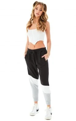 CARMAR DIAGONAL COLOR BLOCK SWEATPANTS