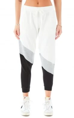 CARMAR DIAGONAL COLOR BLOCK SWEATPANTS