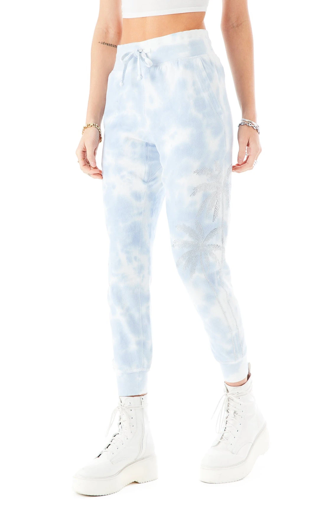 CARMAR RHINESTONE PALM TREE TIE DYE SWEATPANTS 7 CARMAR RHINESTONE PALM TREE TIE DYE SWEATPANTS