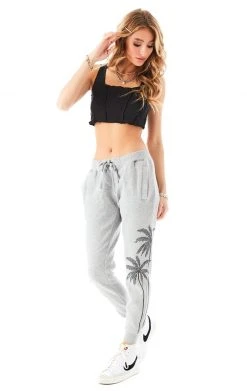 CARMAR RHINESTONE PALM TREE SWEATPANTS