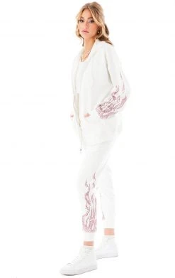 CARMAR RHINESTONE FLAME SWEATPANTS