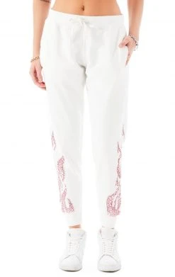 CARMAR RHINESTONE FLAME SWEATPANTS
