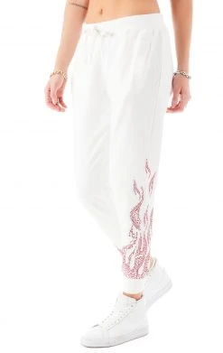 CARMAR RHINESTONE FLAME SWEATPANTS