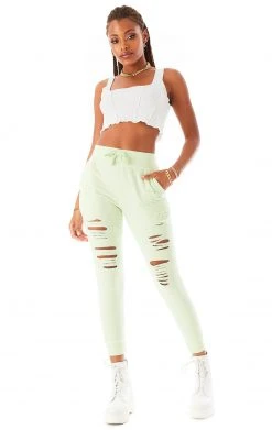 CARMAR RIPPED SWEATPANTS