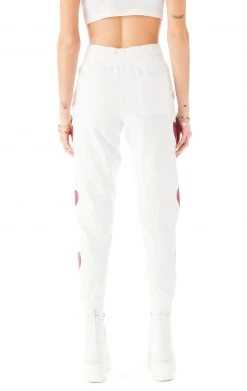 CARMAR RHINESTONE HEART SWEATPANTS