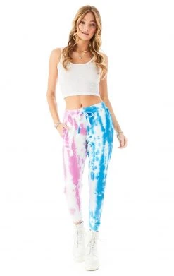 CARMAR SPLICED TIE DYE SWEATPANTS