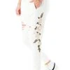 CARMAR ROSE EMBROIDERED RIPPED SWEATPANTS 1 CARMAR ROSE EMBROIDERED RIPPED SWEATPANTS