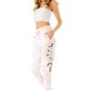 CARMAR ROSE EMBROIDERED TIE DYE SWEATPANTS