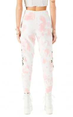 CARMAR ROSE EMBROIDERED TIE DYE SWEATPANTS