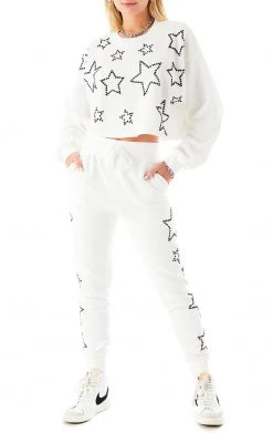CARMAR RHINESTONE STAR OUTLINE SWEATPANTS