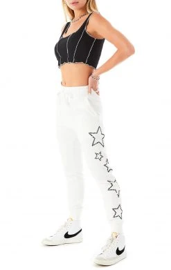 CARMAR RHINESTONE STAR OUTLINE SWEATPANTS