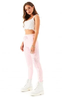 CARMAR RHINESTONE PALM TREE SWEATPANTS