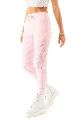 CARMAR RHINESTONE PALM TREE SWEATPANTS