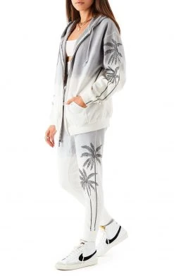 CARMAR RHINESTONE PALM TREE DIP DYE SWEATPANTS
