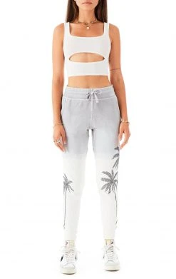 CARMAR RHINESTONE PALM TREE DIP DYE SWEATPANTS