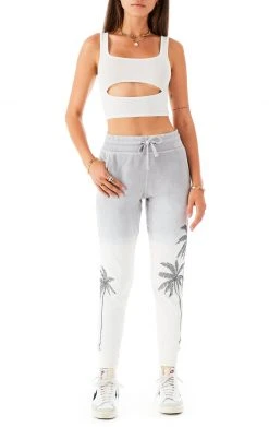 CARMAR RHINESTONE PALM TREE DIP DYE SWEATPANTS