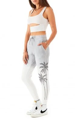 CARMAR RHINESTONE PALM TREE DIP DYE SWEATPANTS