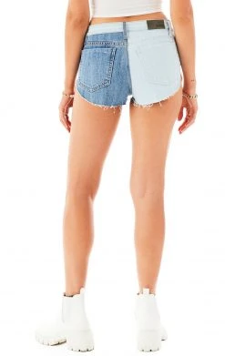 CARMAR MOGAN SPLICED DENIM SHORTS