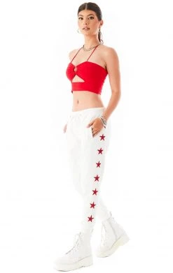 CARMAR RED STAR PATCH SWEATPANTS