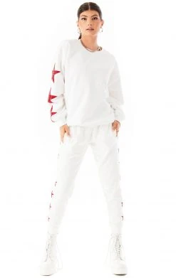 CARMAR RED STAR PATCH SWEATPANTS 21 CARMAR RED STAR PATCH SWEATPANTS