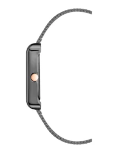 Nine West Watches Rectangular Case Mesh Bracelet Watch