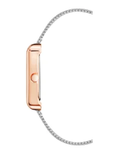 Nine West Watches Rectangular Case Mesh Bracelet Watch