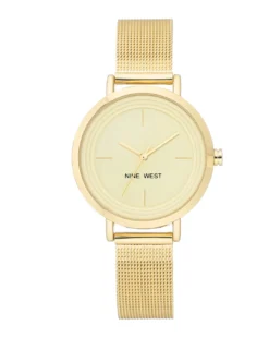 Nine West Watches Minimalist Mesh Bracelet Watch